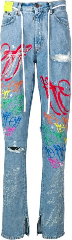 off white graffiti jeans