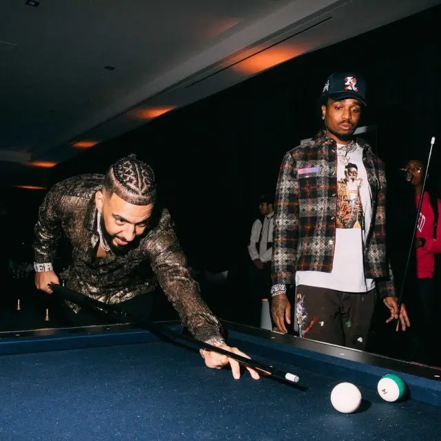 Quavo outfit in Supreme and LaRopa, 2020