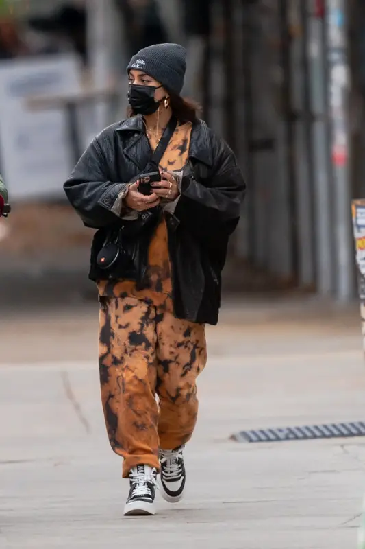 Vanessa Hudgens outfit in Max Roux, Naked Wolfe, and JBL, 2020