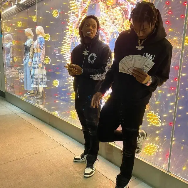 Lil Tjay outfit in Amiri, 2020