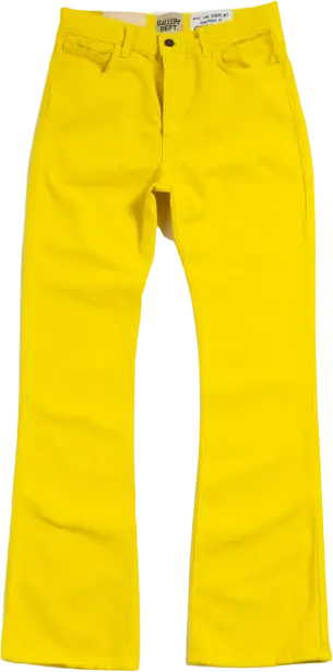yellow denim pants