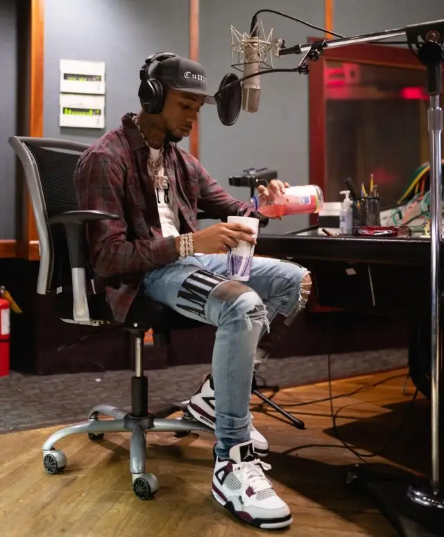 Key Glock outfit in Amiri, Jordan, and Paris Saint-Germain, 2020