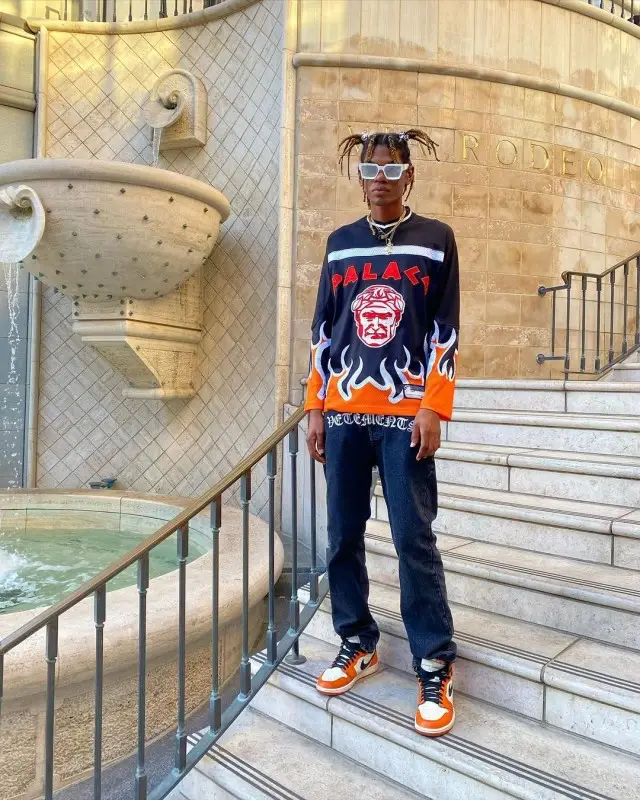 Trent Madison outfit in Palace, Vetements, and Louis Vuitton, 2020