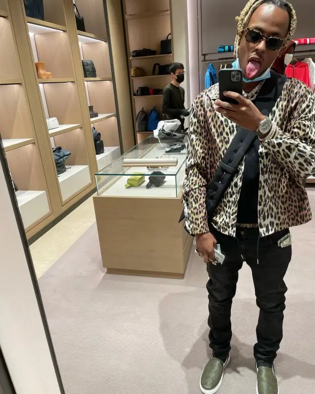 Rich The Kid outfit in Bottega Veneta and Celine, 2020
