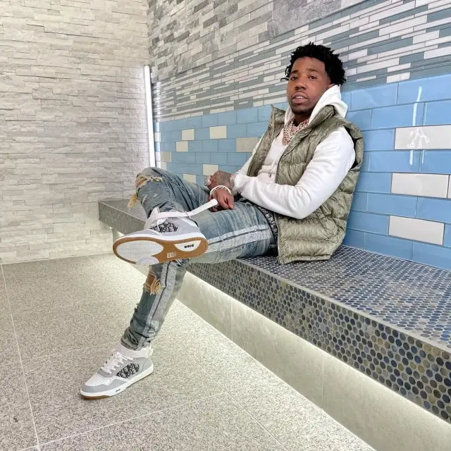 YFN Lucci outfit in Dior and Amiri, 2020