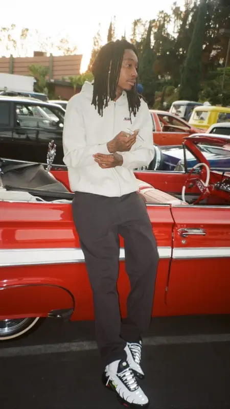 Wiz Khalifa outfit in Palace and Nike, 2020