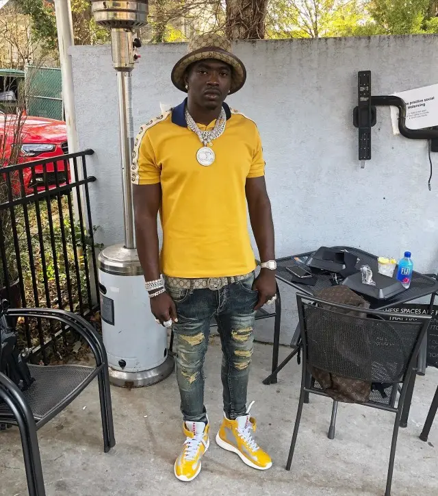 Bankroll Freddie outfit in Valabasas, Prada, and Gucci, 2020