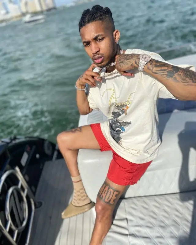 DDG outfit in Rhude, Gucci, and Yeezy, 2020