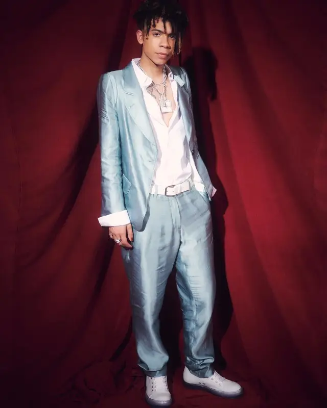Iann Dior outfit in Ann Demeulemeester and Rick Owens, 2020