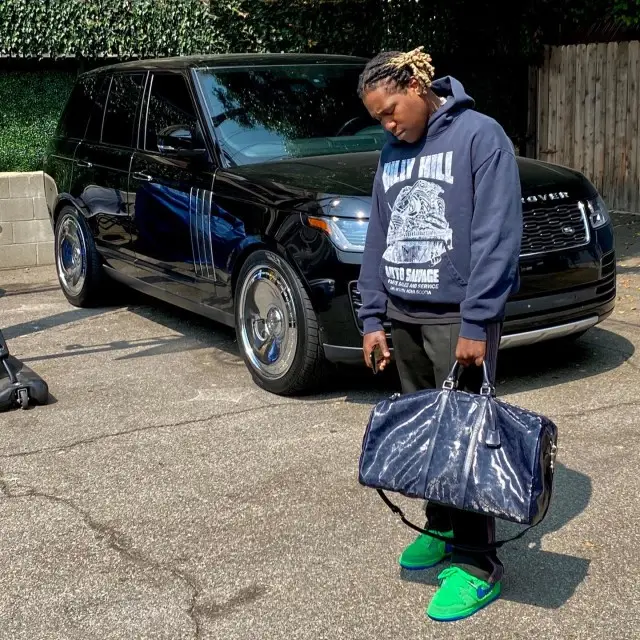 Don Toliver outfit in Needles, Nike, and Gucci, 2020