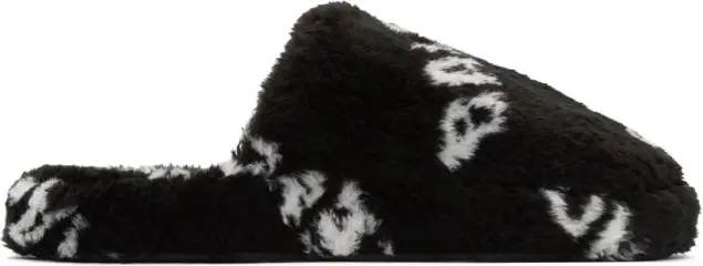 balenciaga fur slippers