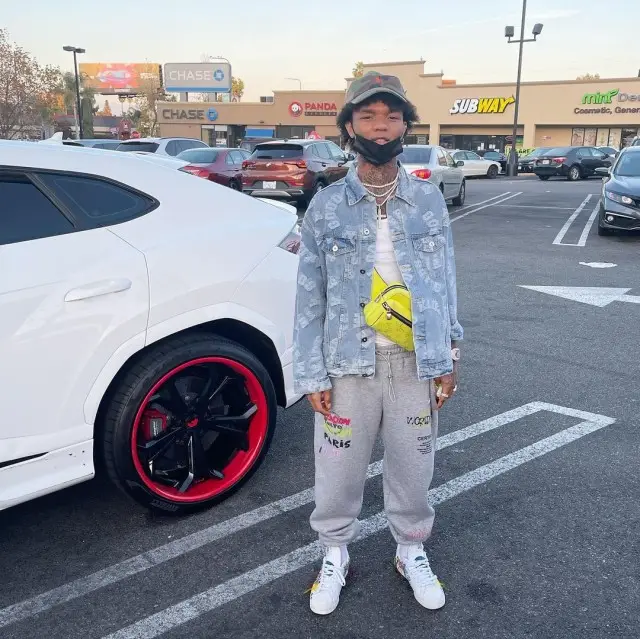 Swae Lee outfit in Doncare, Louis Vuitton, and Polo Ralph Lauren, 2020