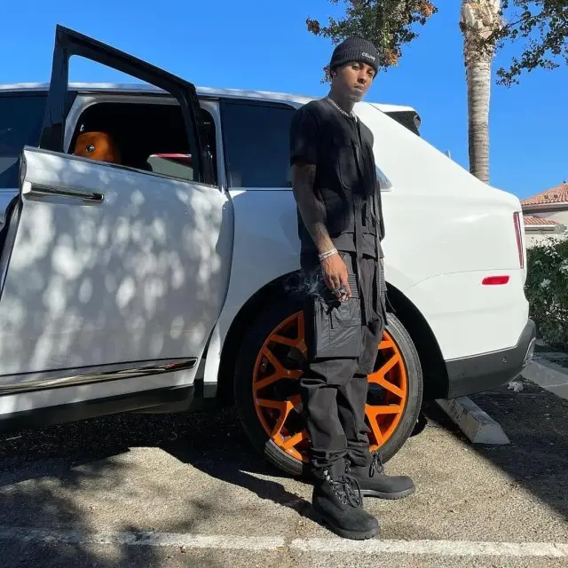 Rich The Kid outfit in Rick Owens, Timberland, and Celine, 2020