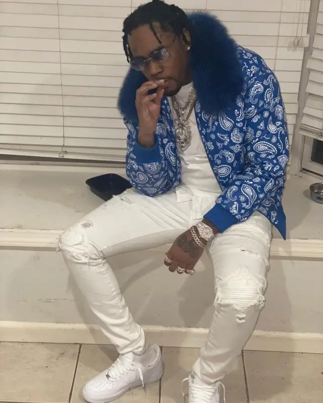 Fivio Foreign outfit in Goose Country, Dior, and Cartier, 2020
