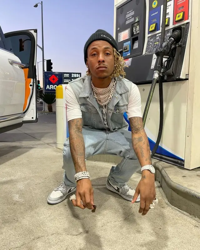 Rich The Kid outfit in Dior, Nike, and Celine, 2020