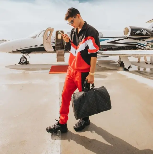 Ryan Garcia outfit in Givenchy, Louis Vuitton, and Gucci, 2020