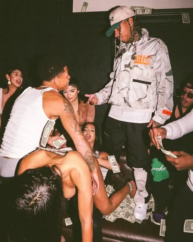 Tyga outfit in Heron Preston and Nike, 2020
