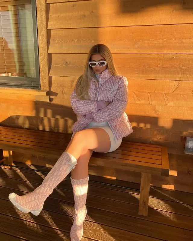 Kylie Jenner outfit in Dior and Rick Owens, 2020