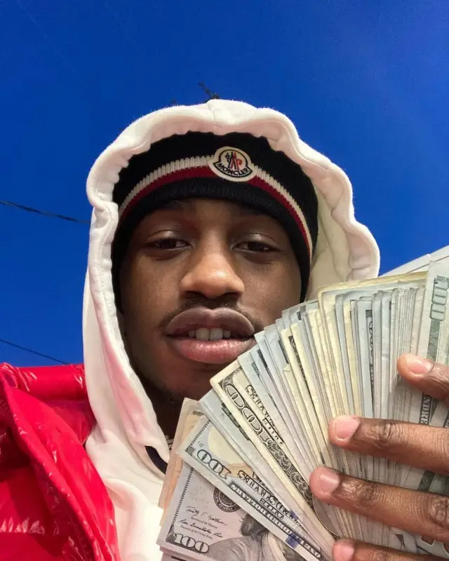 Lil Tjay outfit in Moncler, 2020