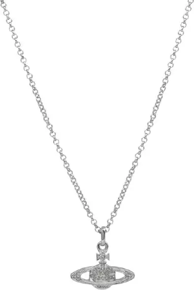 Vivienne Westwood Mini Bas Relief Pendat Siver Tone $133