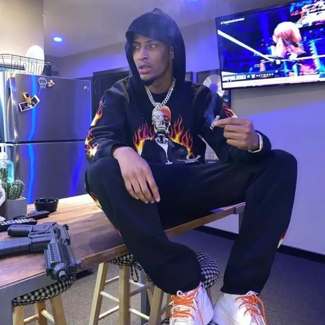Comethazine outfit in Unwanted Collection, Converse, and Ambush, 2020