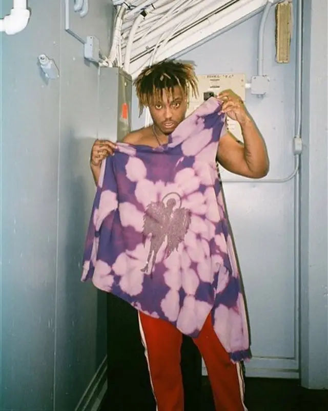 Juice WRLD outfit in New Tone Studios, 2019