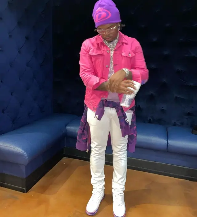 Gunna outfit in Heron Preston, Diva In The USA, and Levi’s, 2020