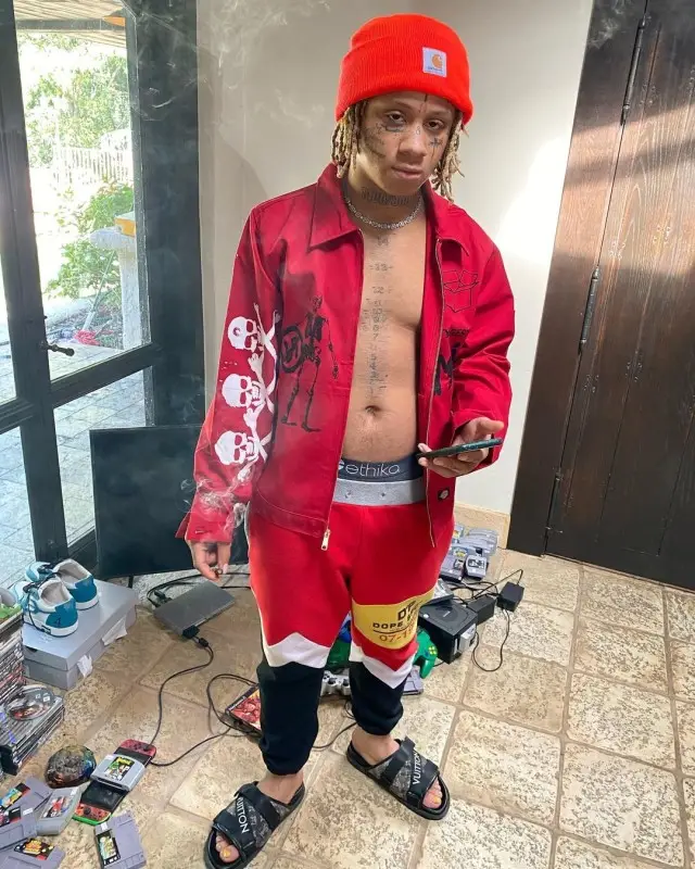 Trippie Redd outfit in Dope, Carhartt, and Ethika, 2020