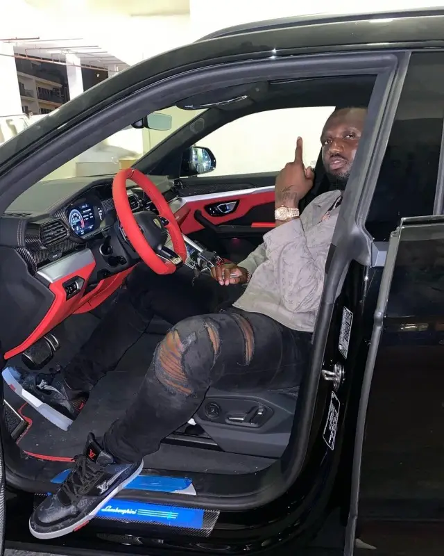 Headie One outfit in Louis Vuitton and Amiri, 2020