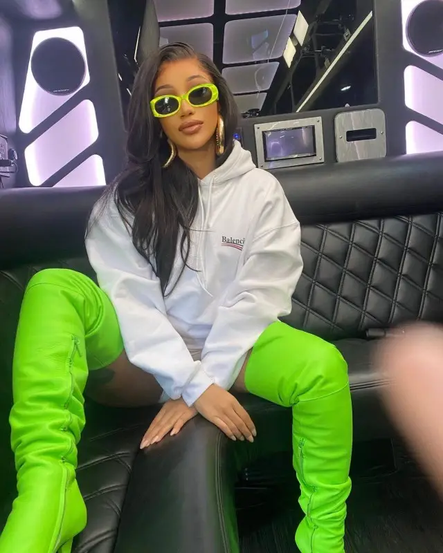 Cardi B outfit in Balenciaga and Gucci, 2020