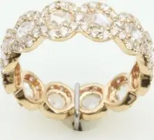 Xiv Karats 18 Karat Rose Gold Band Mounted Ring $10000