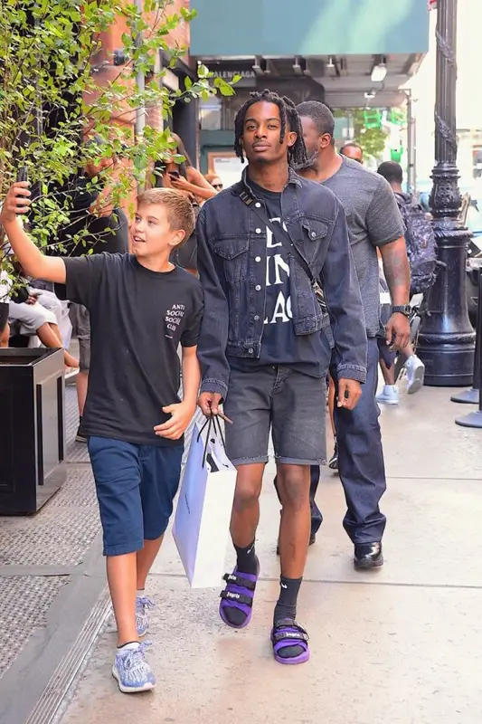 Playboi Carti outfit in Playboi Carti Merch, Nike, and Palm Angels, 2019