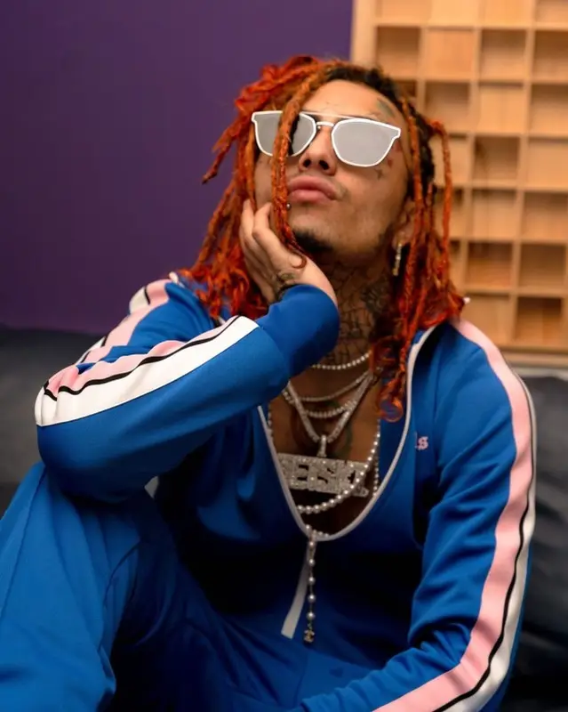 Lil Pump outfit in Palm Angels, 2020