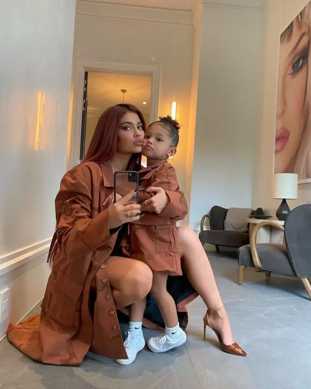 Kylie Jenner outfit in Marine Serre, Wildflower Cases, and Givenchy, 2020
