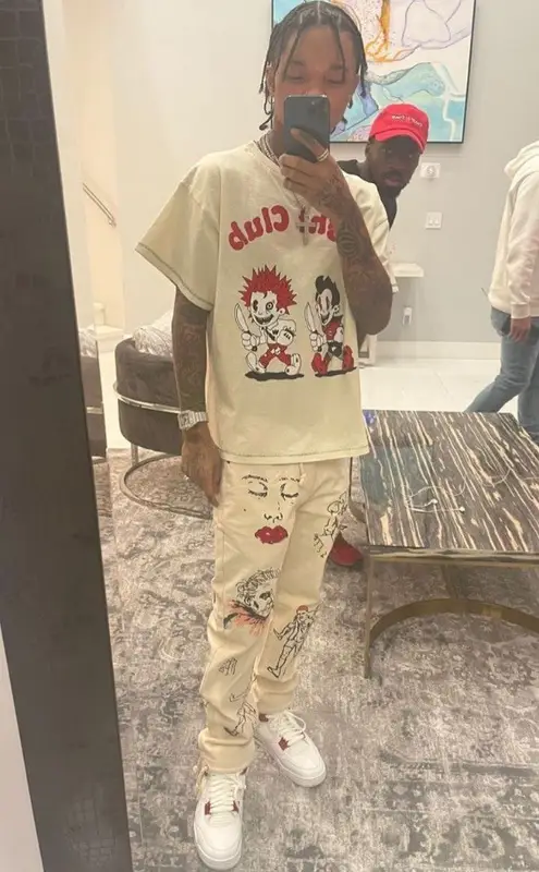 Swae Lee outfit in KidSuper and Jordan, 2020
