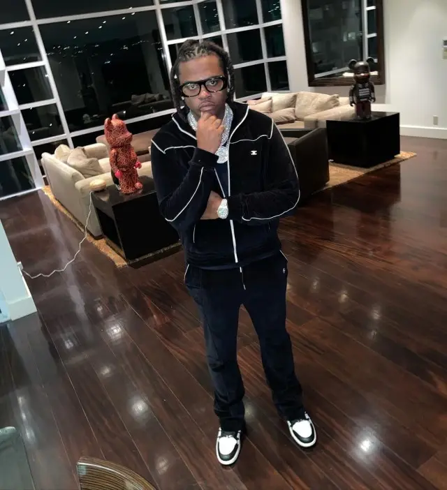 Gunna outfit in Celine, Amiri, and Burberry, 2020