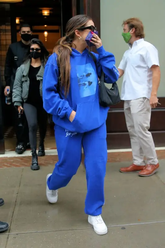 Addison Rae outfit in Harry Hudson Merch, Nike, and Prada, 2020