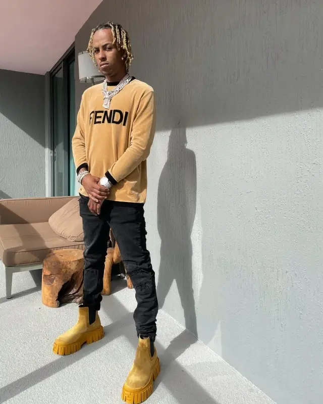 Rich The Kid outfit in Fendi and Ksubi, 2020