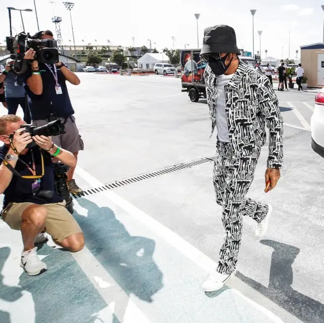 Lewis Hamilton outfit in Pyer Moss, Dior, and Prada, 2020
