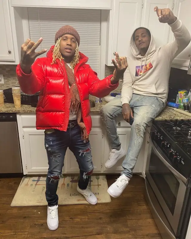 Lil Durk outfit in Moncler, Amiri, and Dior, 2020