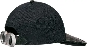 Dior Black Cotton & Leather Baseball Cap $850