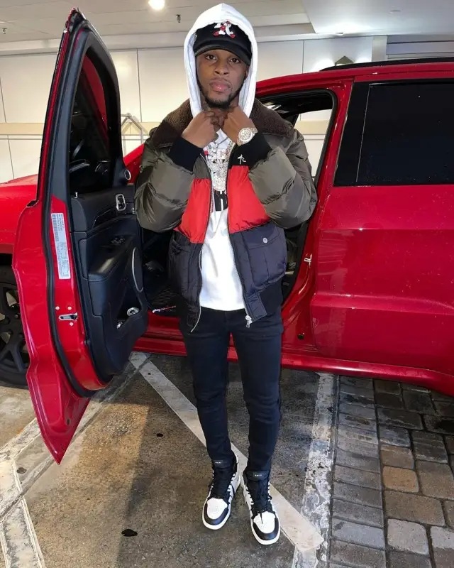 Toosii outfit in Palm Angels, Vlone, and Amiri, 2020