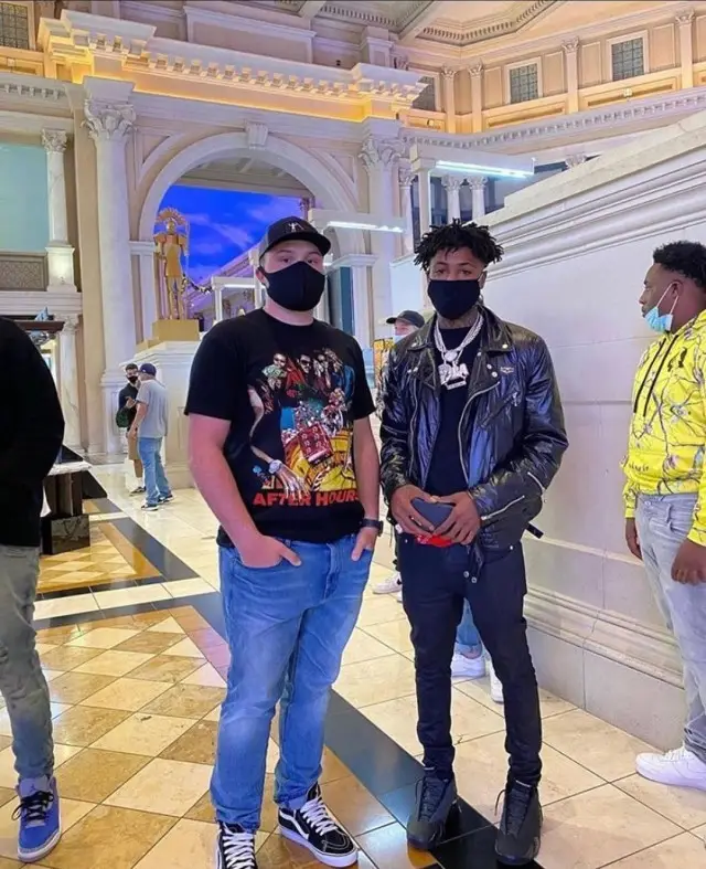 NBA YoungBoy outfit in Moncler, Amiri, and Fragment, 2020