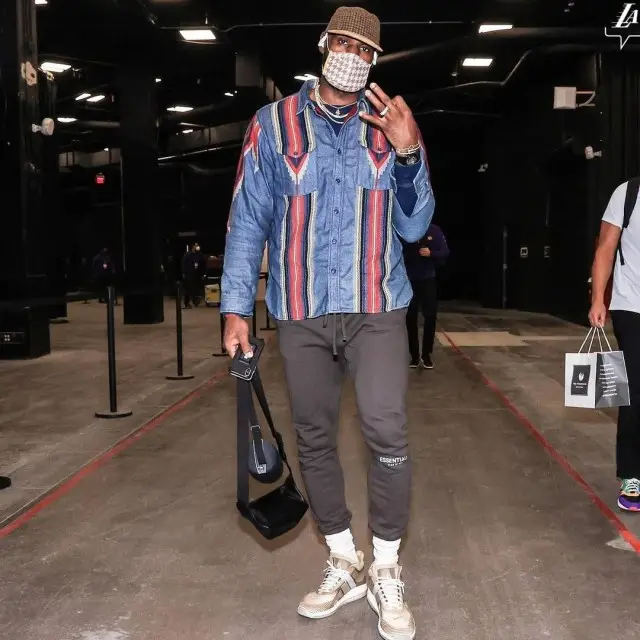 LeBron James outfit in Polo Ralph Lauren, Fear of God, and Nike, 2020