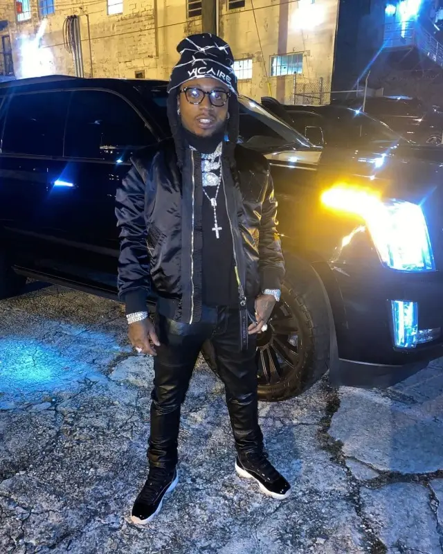 Jacquees outfit in Diesel, Chrome Hearts, and Vicaire, 2020