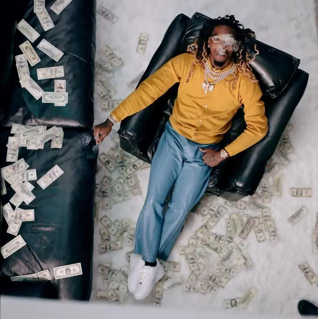 Offset outfit in Off-White, Nike, and Cartier, 2020