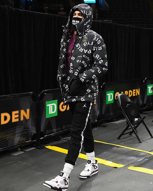 Jayson Tatum outfit in Jordan and Paris Saint-Germain, 2020
