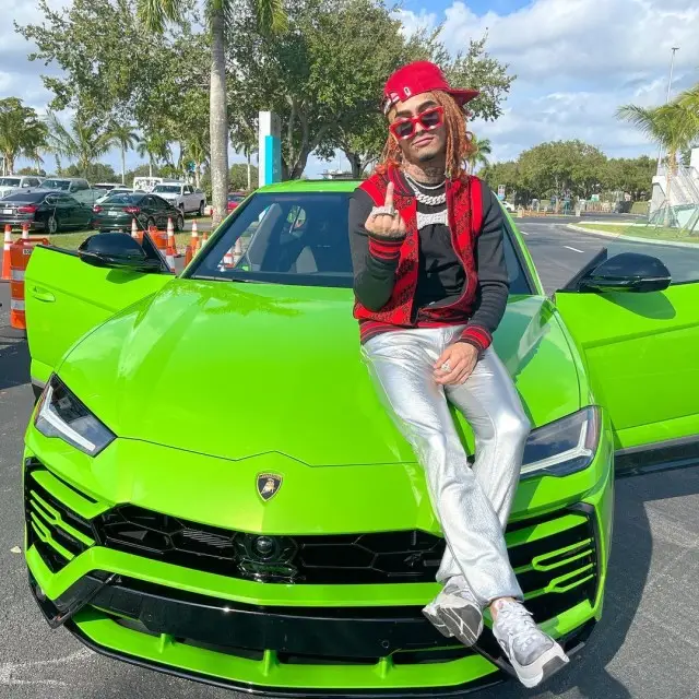 Lil Pump outfit in Givenchy, Maison Margiela, and Louis Vuitton, 2020