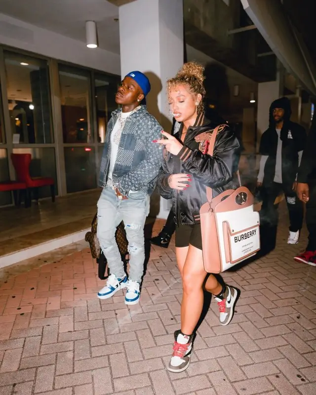 DaBaby outfit in Louis Vuitton, New Era, and Nigo, 2020
