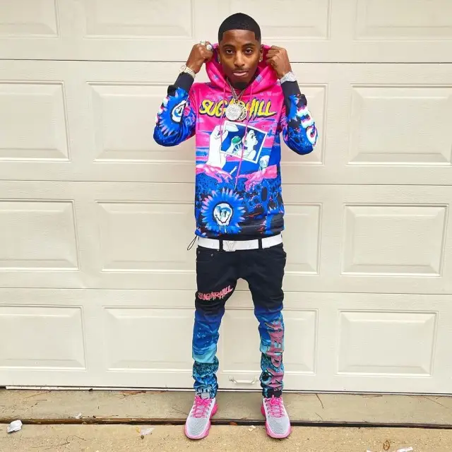 Funny Mike outfit in Moschino and Louis Vuitton, 2020